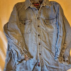 Vintage denim work shirt unisex